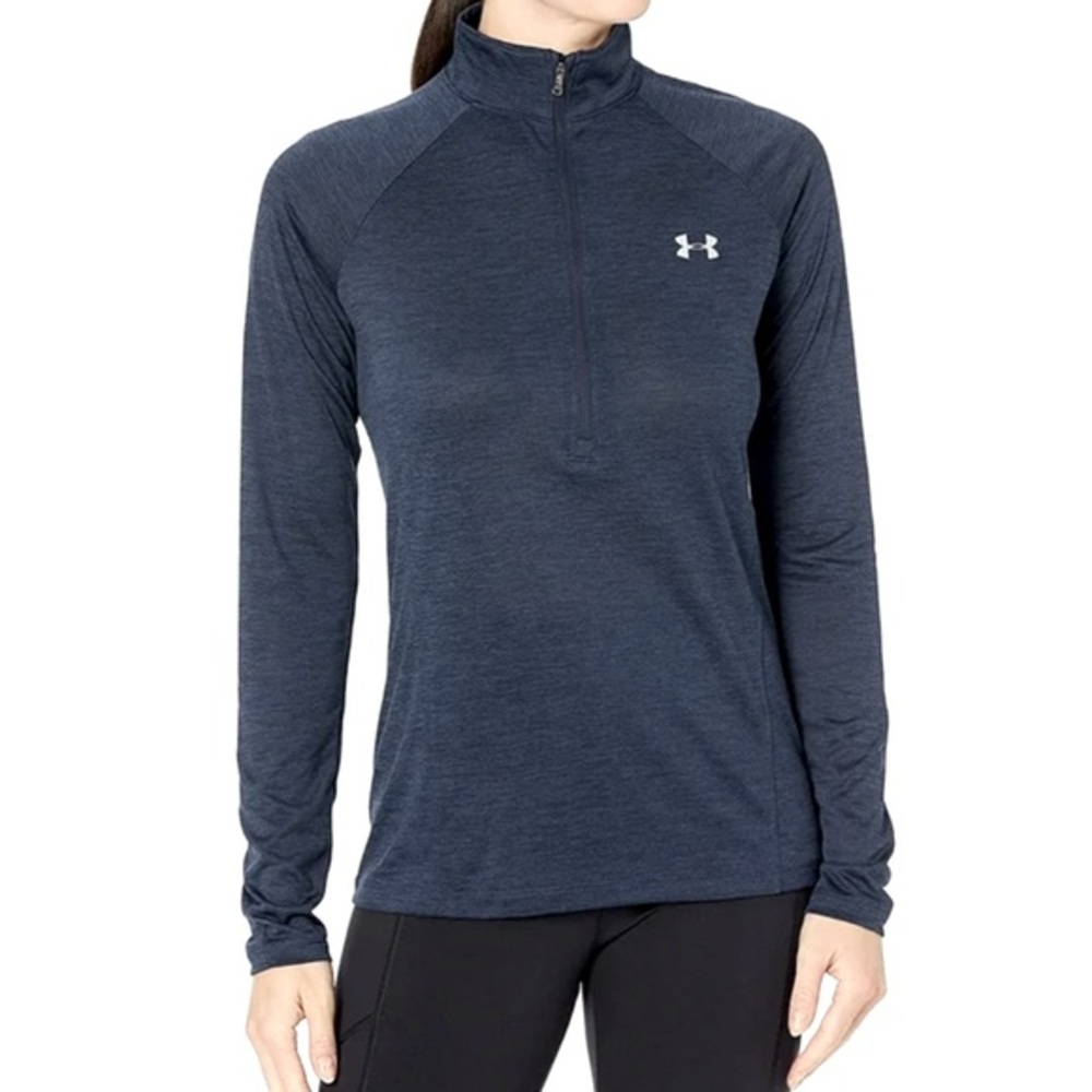 Under Armour‎ Womens Tech Twist 3/4 Zip Long Sleeve Pullover Navy size XS